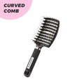 Jbextension Curved Boar Bristle Hair Brush Professional Detangling Hairbrush Head Massage Comb Hairdressing St