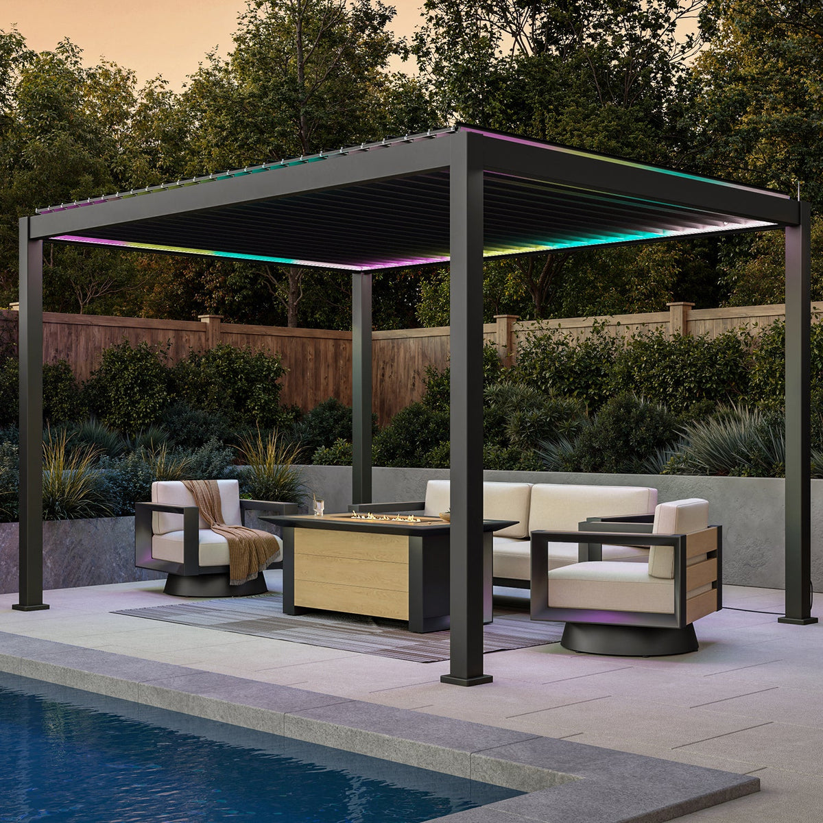 Mirador 111S E-Motion 10' x 13' Charcoal Pergola