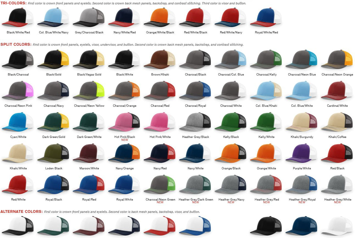 Richardson 112 Snapback Trucker Caps