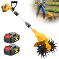 Electric Tiller Cultivator Cordless 20V Battery Powered - 8.6 Inch Tilling Width, Adjustable Handle