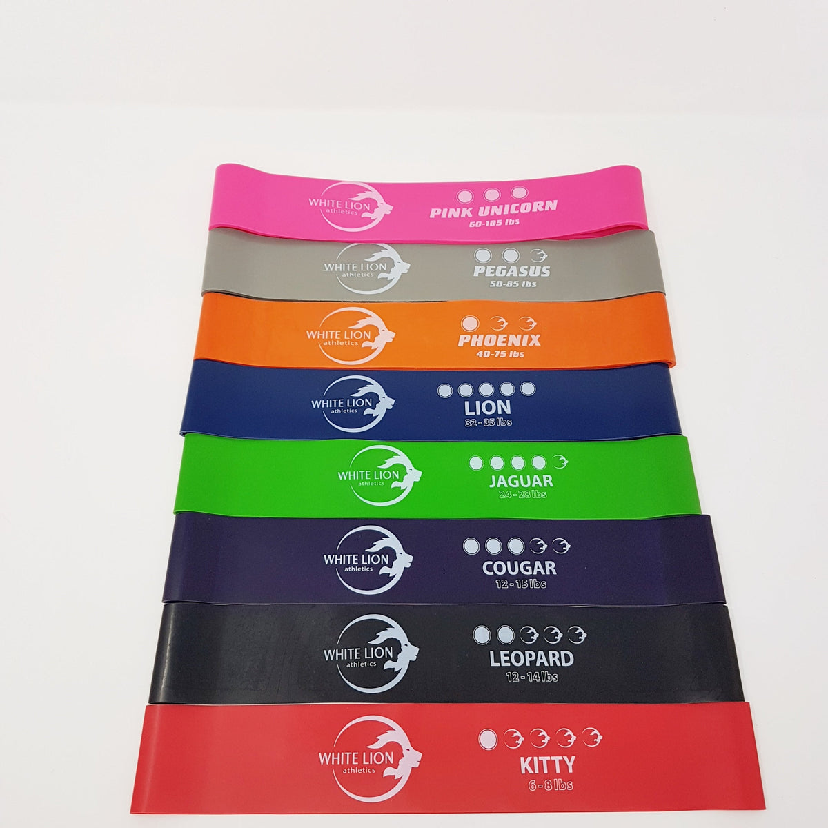 Mini Bands Singles - 10" And 12" Resistance Bands - 6lbs-105lbs