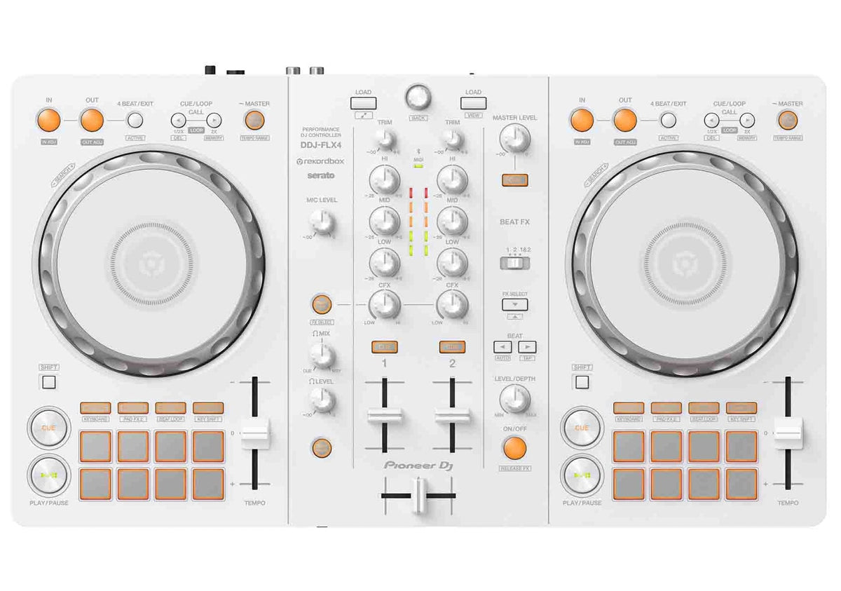 Pioneer DJ DDJ-FLX4-W 2-Channel DJ Controller for Serato - White