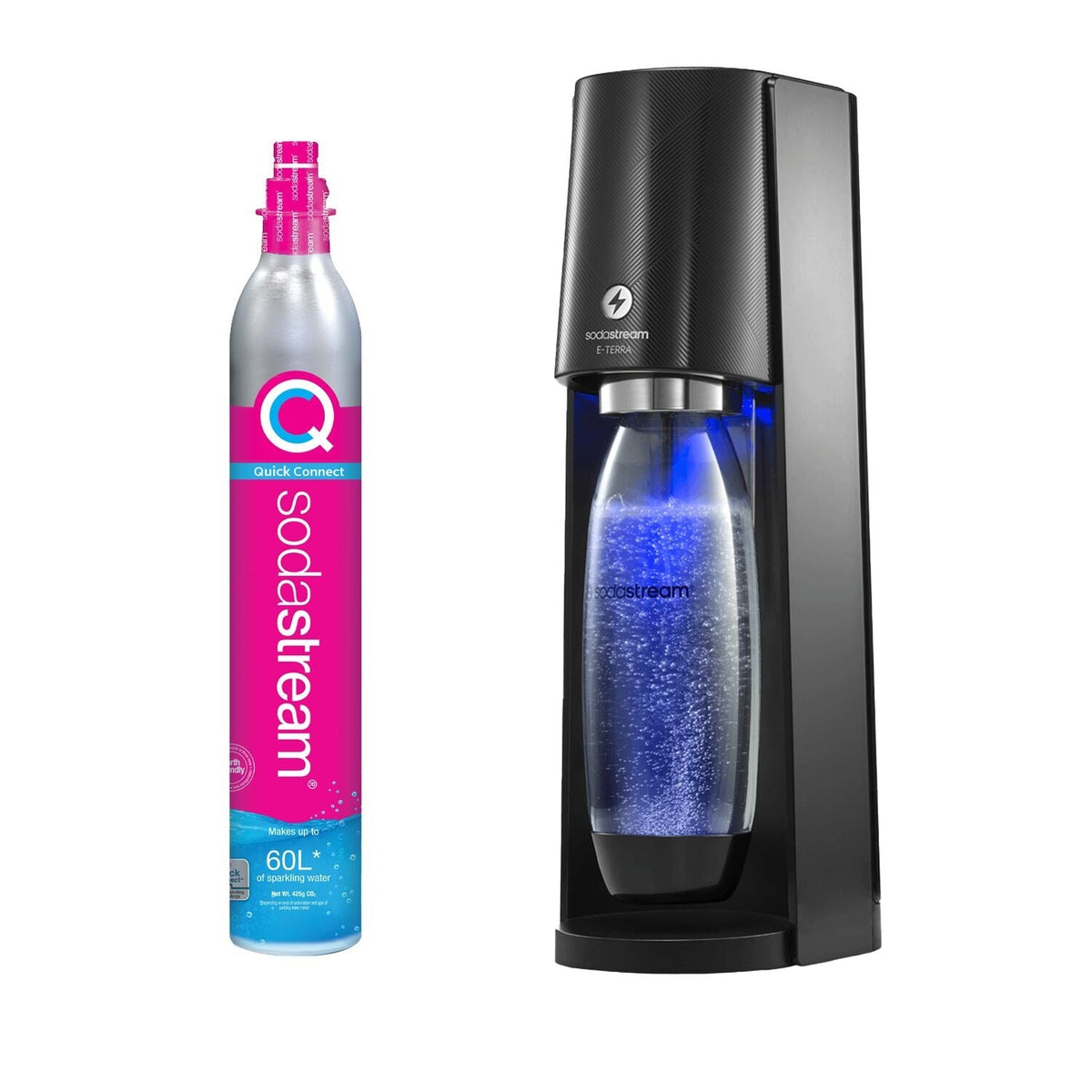 SodaStream E-Terra Sparkling Water Maker with Gas Cylinder