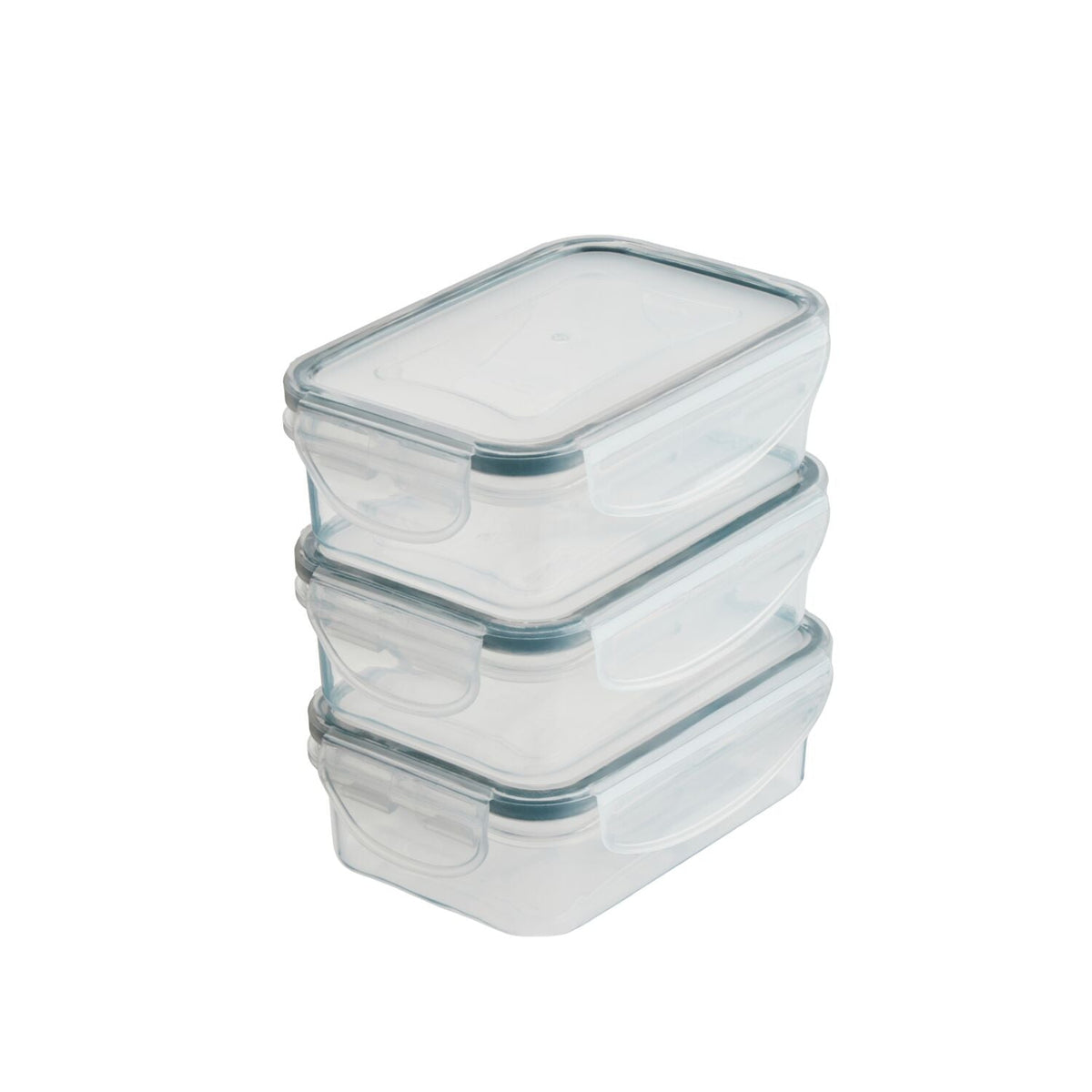 3 Lakeland Clip Rectangular Food Storage Boxes 240ml