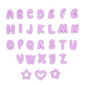 Silicone Dog Charms - Letters & Symbols For Personalized Dog Collars And Leashes - Lilac