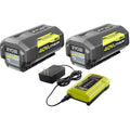 RYOBI 20 in. 40-Volt Brushless Lithium-Ion Cordless Smart TREK Self-Propelled Walk Behind Mower Two 6.0 Ah Batteries & Charger