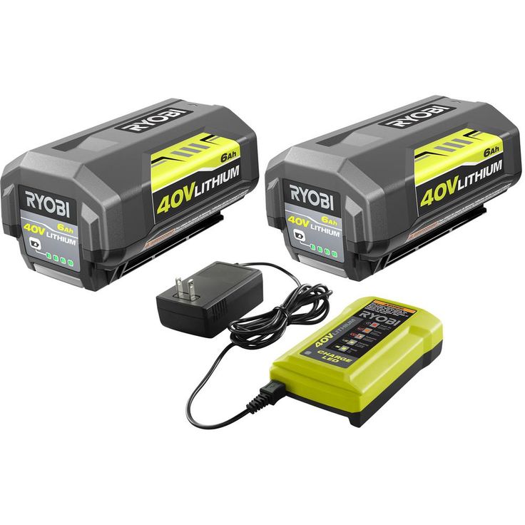 RYOBI 20 in. 40-Volt Brushless Lithium-Ion Cordless Smart TREK Self-Propelled Walk Behind Mower Two 6.0 Ah Batteries & Charger