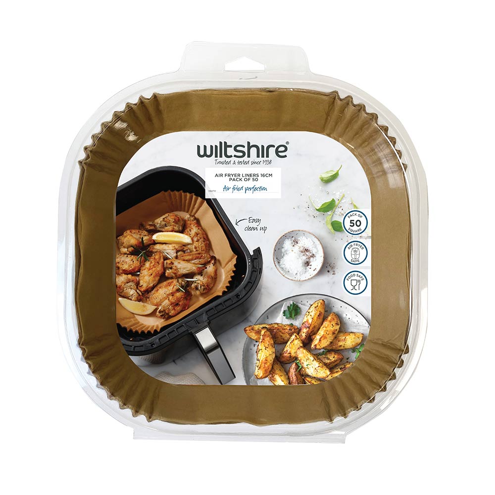 Wiltshire Air Fryer Liners 16cm Pack Of 50 Square