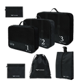 Wings Zestaw 7 Organizerów Podróżnych Black