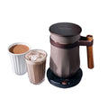 Hotel Chocolat Hot Chocolate Maker – Velvetiser Hot & Cold Drinking Chocolate Machine, Includes Mug & Glass, Pewter Edition, Luxury Gift