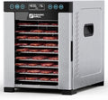 Magic Mill Pro Food Dehydrator Machine | 10 Stainless Steel Trays | Dryer for Jerky, Dog Treats, Herb, Meat, Beef, Fruit | Keep Warm Function, Digital Timer and Temperature Control, ETL Approved MODEL MFD-1098