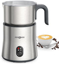 Milk Frother and Steamer, PARIS RHÔNE 4-in-1 Detachable Milk Steamer, 500ml Hot Chocolate Maker and Milk Warmer with Hot & Cold Foam, Dishwasher Safe, All Stainless Steel
