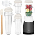 Tribest PB-430GY-A Personal Blender II, Mason Jar Ready Personal Blender with Mason Jar Mug, Gray