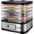 Food Dehydrator Machine 5 Tray 240W LED Digital Touchscreen Adjustable Temperature 95-158F for Entryways, Bedrooms and Living Spaces