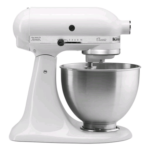 KitchenAid Classic Series 4.5 QT Tilt-Head Stand Mixer K45SS - White