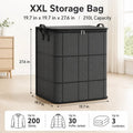 ⚡ S 49% Off🔥-Spacious Moving Storage Bin – Zippered Organizer For Quilts, Bedding & Sweaters, Large Capacity F