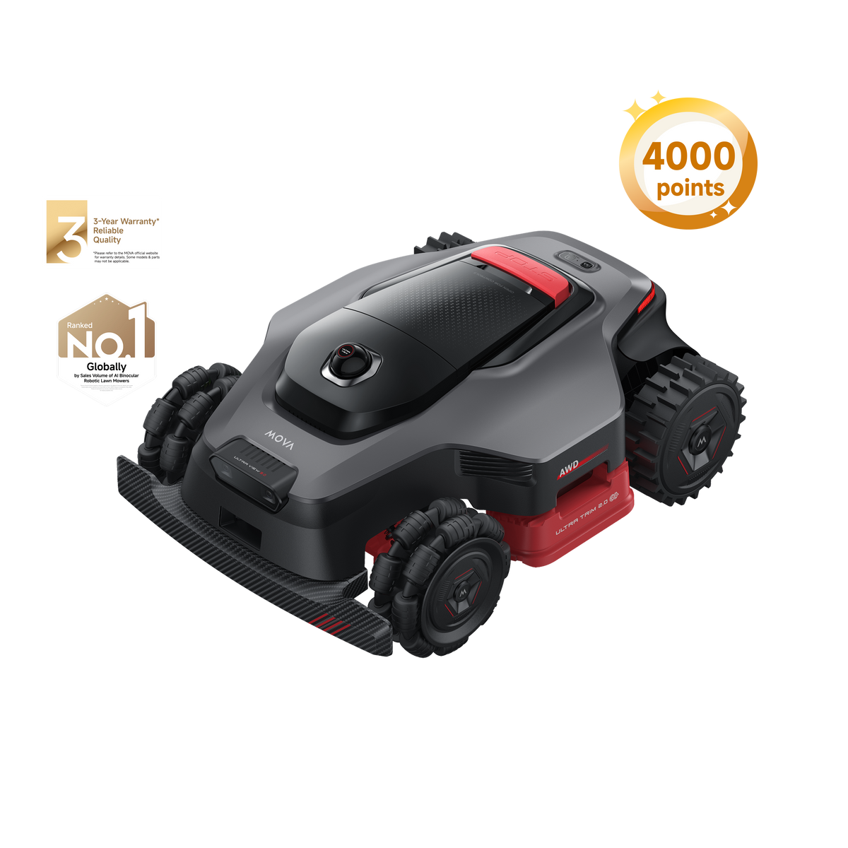 MOVA Lidax Ultra 2000 AWD Robotic Lawn Mower | 0.5 Acre