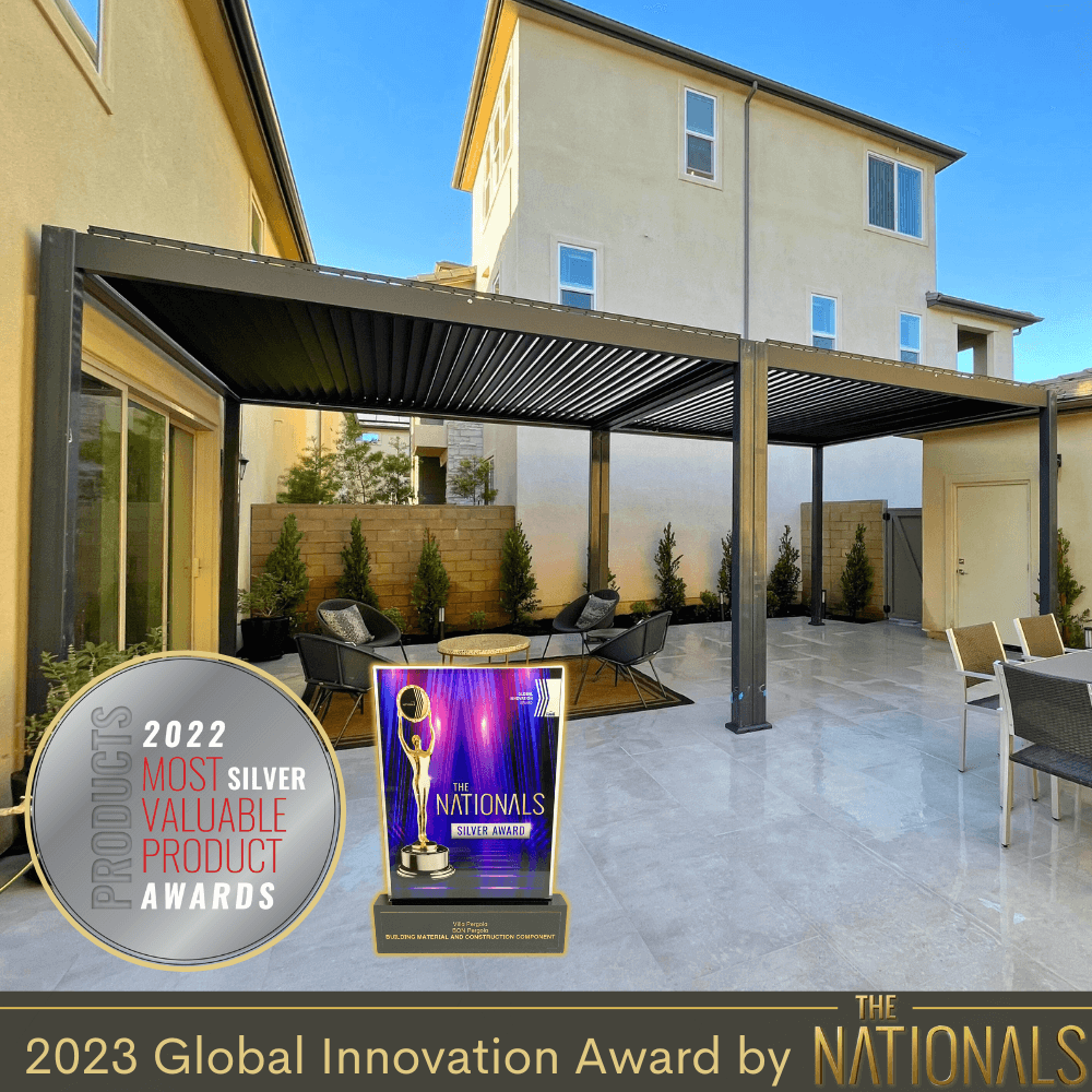 Villa Pergola - Motorized Louver w/ Edge Lighting