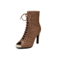 Brown Vegan Leather Dance Boots