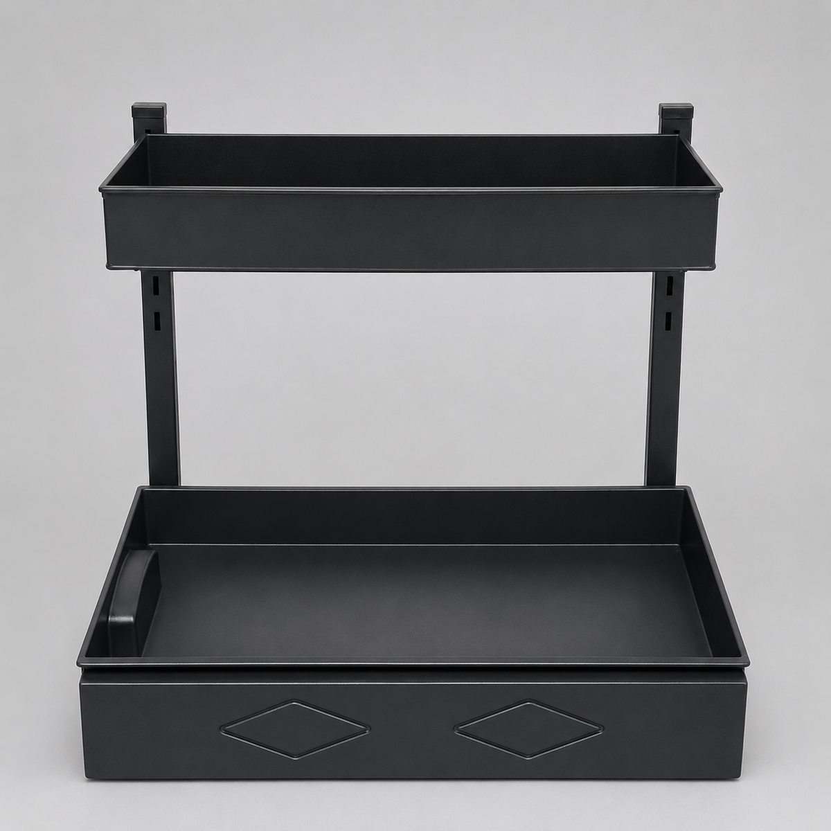 Sliding Storage Organiser - Black Edition - Suitable For Kitchen, Bathroom, Bedroom, Office And Utility Areas