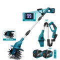 Yofidra 8 Inch Dual-Blade 3-Fold Cordless Cultivator With Digital Display [2 batteries and a charger included]