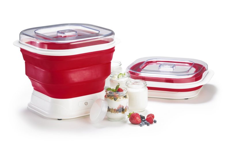 Cuisipro - Collapsible Yogurt Maker 9.7 × 11 × 6 in/24.8 × 28.7 × 16 cm Red (ETL)