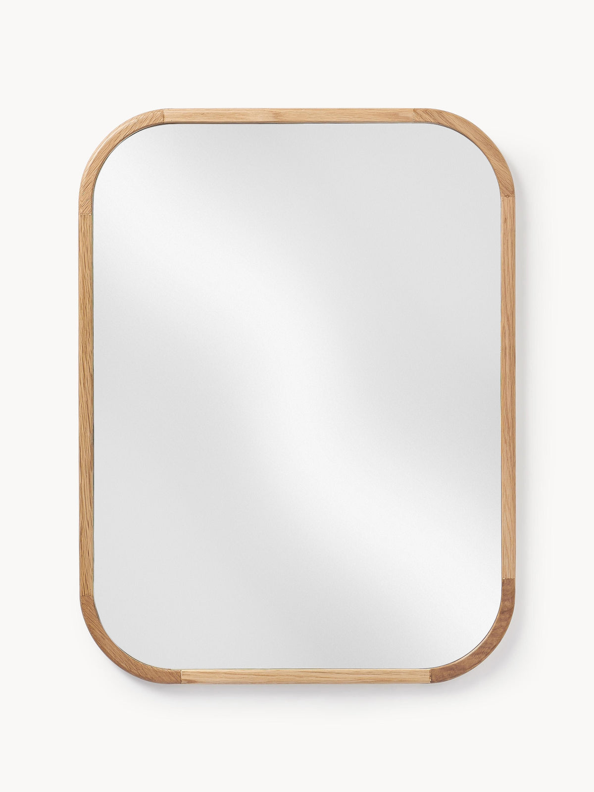 Wall Mirror Levan with Oak Wood Frame