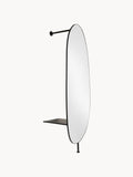Full-Length Wall Mirror Ophelia with Clothes Rail and Shelf