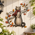 🔥🔥🍁Autumn Cat Metal Wall Decor🐱