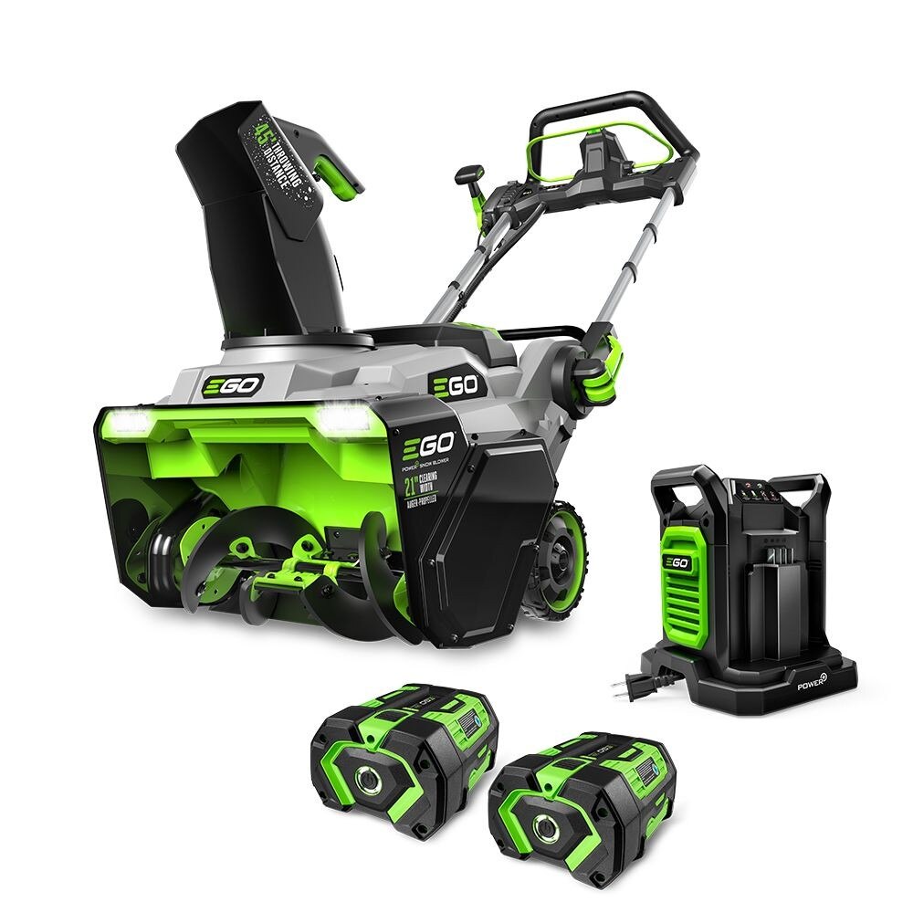 EGO SNT2125AP 21" Single Stage Auger Propelled Snow Blower Kit (2*7.5Ah battery, CH2800D dual-port charger)
