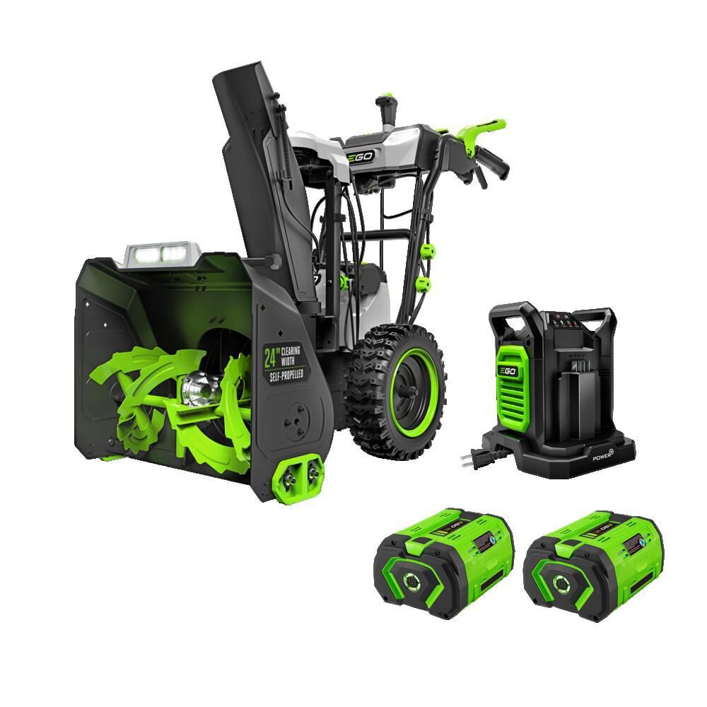 EGO SNT2416 24" New Deluxe 2-stage snow blower Kit (2x 10.0Ah battery+ 560W dual port charger)