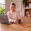 2-In-1 Durable & Foldable Phone Stand With Detachable Usb-C Charging Cable