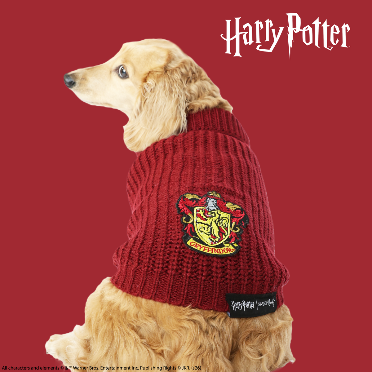 Pet Cable Knit Sweater - Harry Potter™ Gryffindor