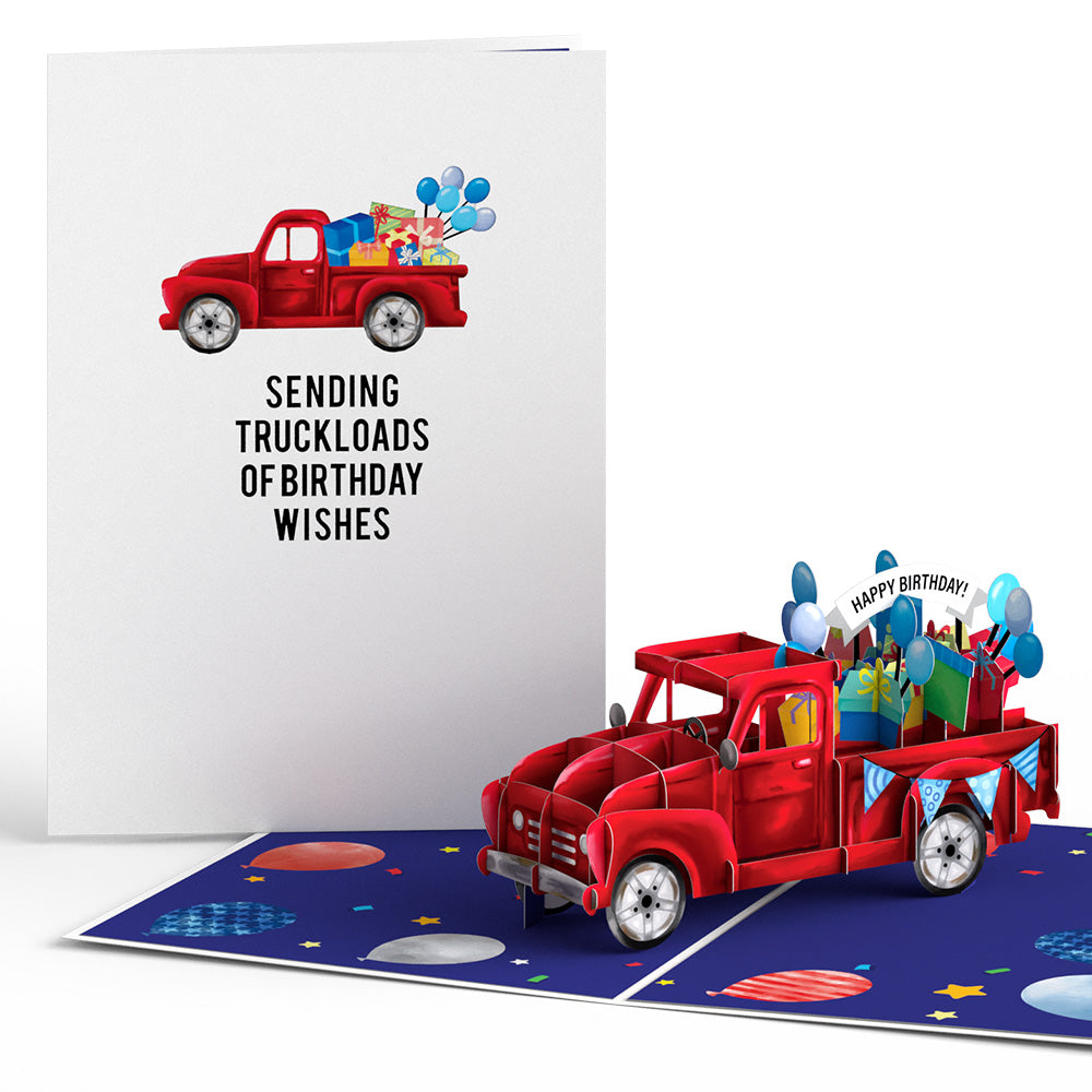 Truckloads Of Birthday Wishes Pop-Up Card