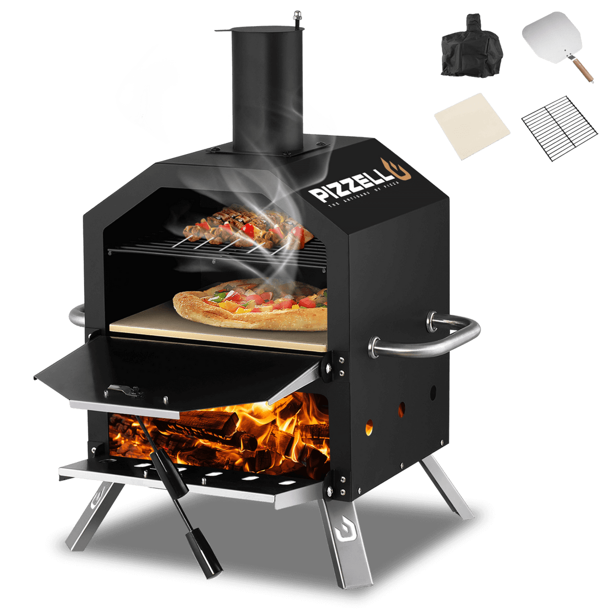 Pizzello Grande - Outdoor Wood Fired 2-Layer Pizza Oven