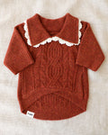 Tea Time Spice Cable Knit Dog Sweater