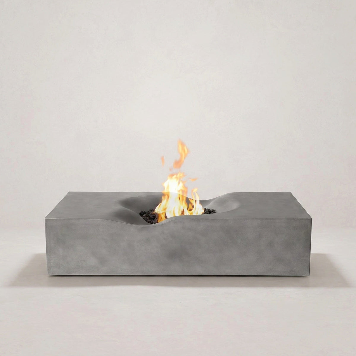 Venice Pro Rectangle Concrete Fire Pit Table - 60" x 34"