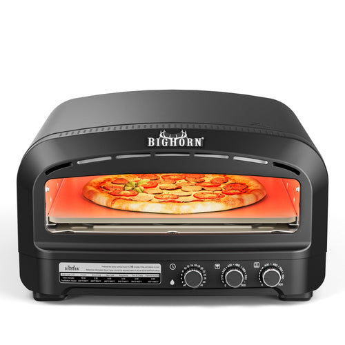 14" Indoor Electric Countertop Pizza Oven with 6 Modes, Black