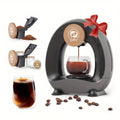 Compact Single-Serve Coffee Maker for Pods, Grounds or Tea with 4-8oz Serving Label and Four Colors