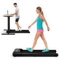 Goplus Walking Pad, 2 in 1 Under Desk Treadmill for Home and Office, Walking Pad Treadmill Under Desk with 265 lbs Capacity