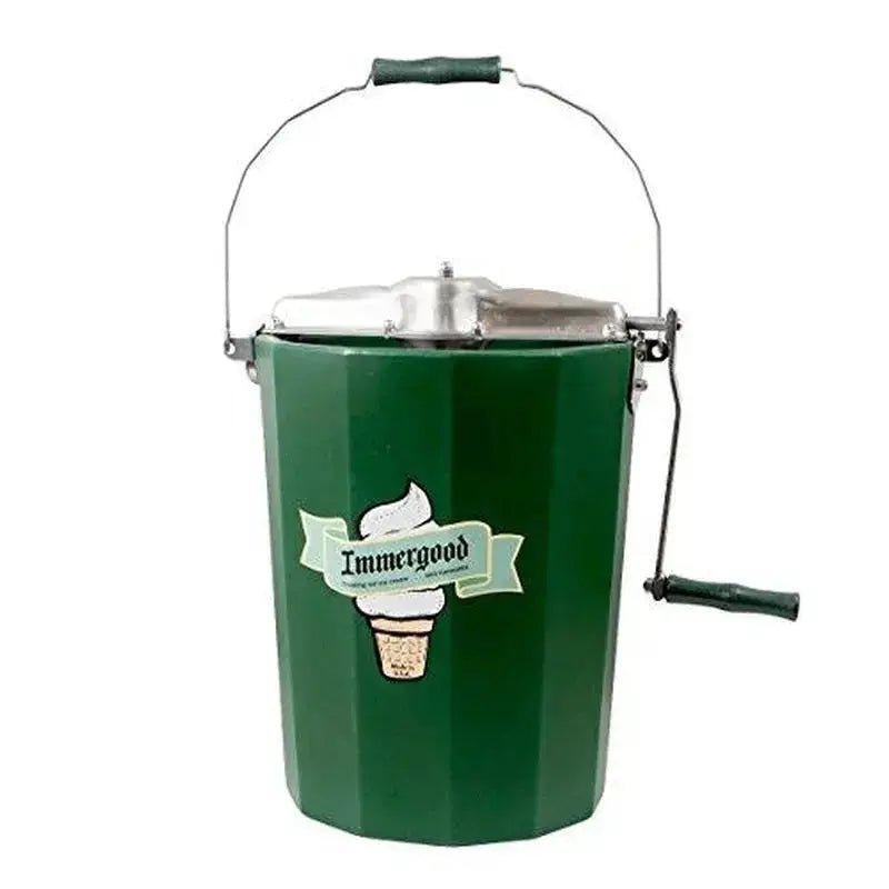 Immergood - PREMIUM 6 qt. - Stainless Steel Ice Cream Maker - Hand Crank