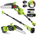 2 in 1 Cordless 8 inch Chainsaw with Pole Saw