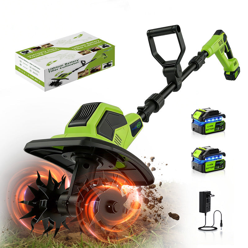 350RPM Cordless Tiller Cultivator for Lawn/Gardening/Soil Cultivation