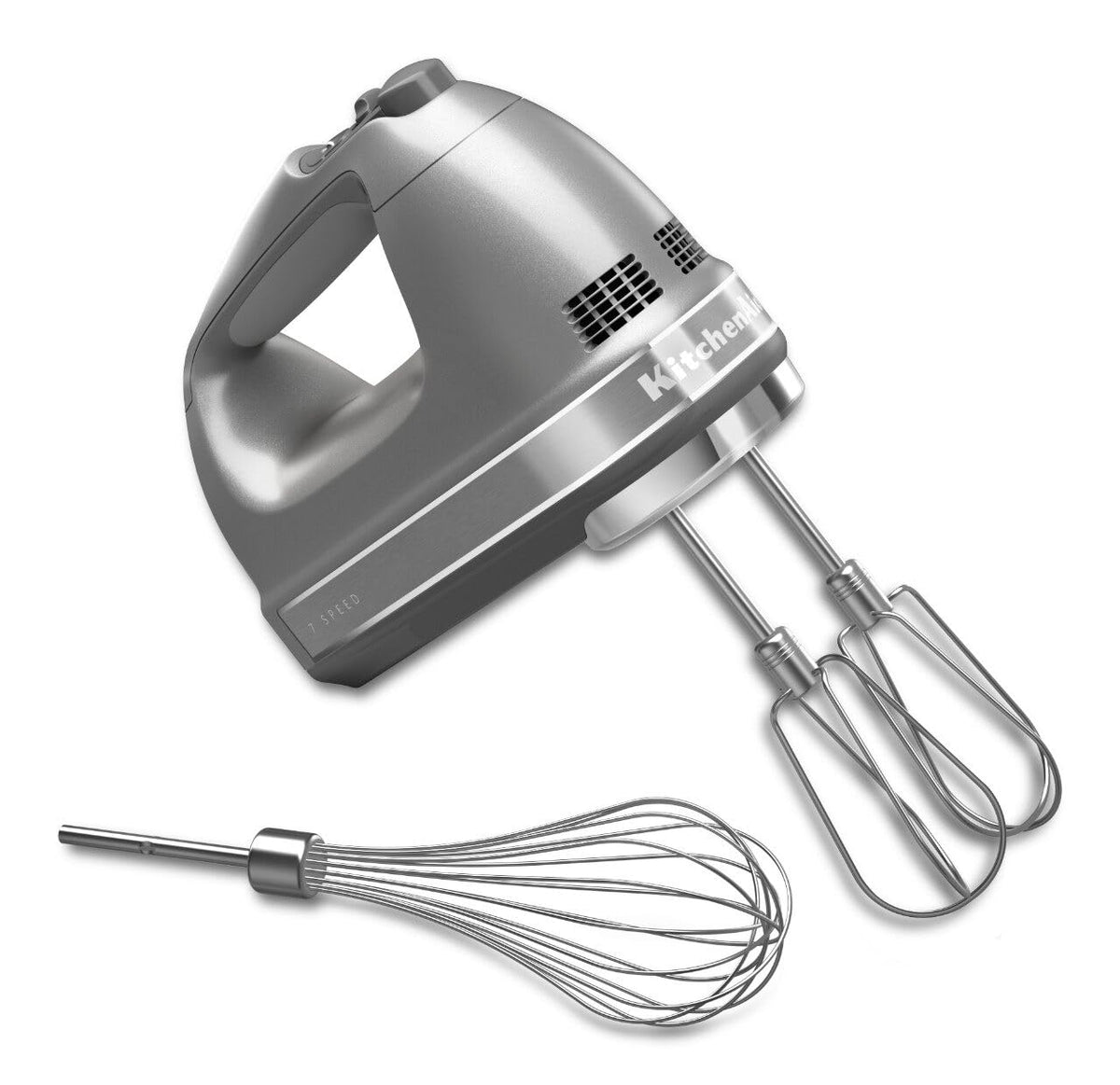 KitchenAid 7-Speed Hand Mixer KHM7210 – Contour Silver | Lightweight, Versatile Mixing