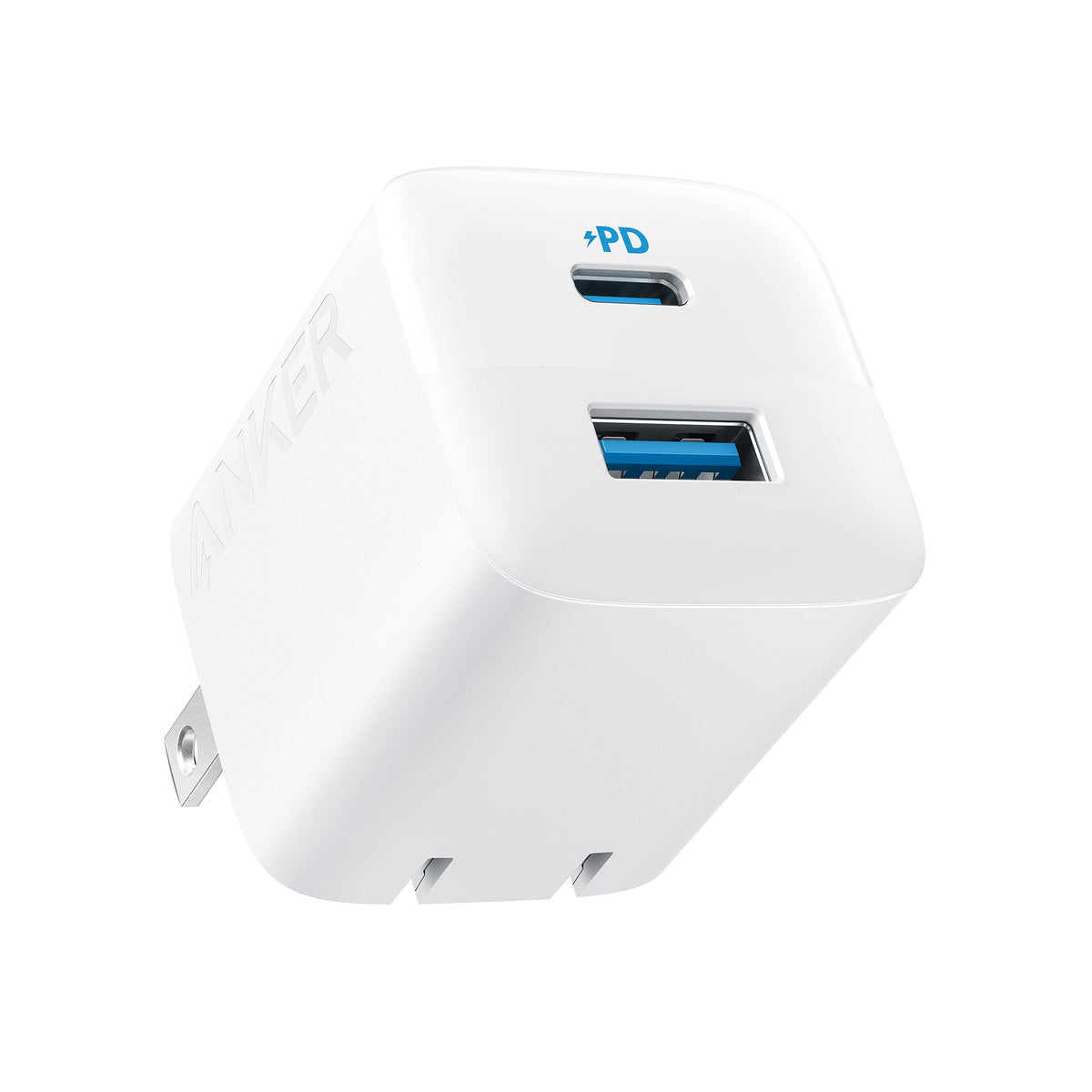 Anker Powerport 323 Dual Port 32w Wall Charger (Usb-C And Usb-A) - White