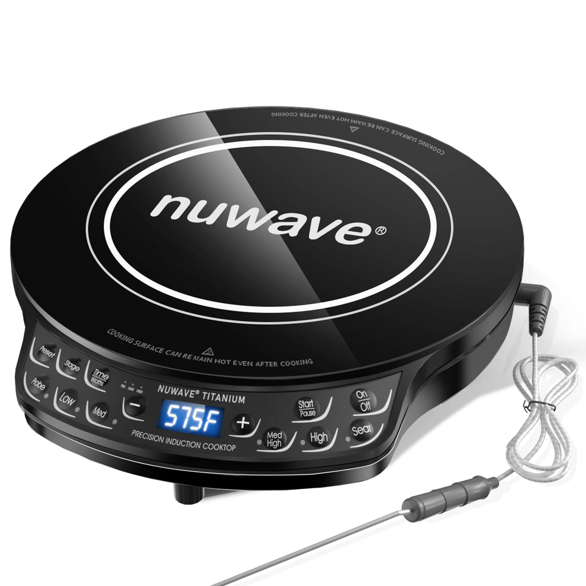 Nuwave Induction Cooktop: Improved Hot Plate with Digital Probe, 106 Temperature Presets, Portable Induction Burner