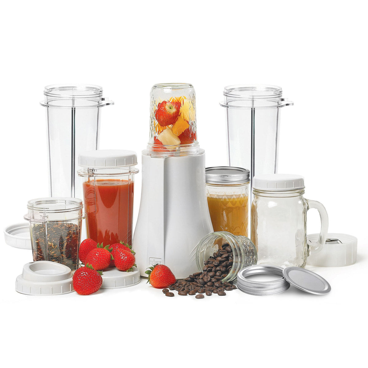 Personal Blender® Original Single-Serving Blender (19-Piece Mason Jar Set with XL Cups)