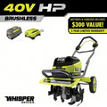 RYOBI 40V HP Brushless 16 in. Front Tine Tiller with Adjustable Tilling Width with 6.0 Ah Battery and Quick Charger