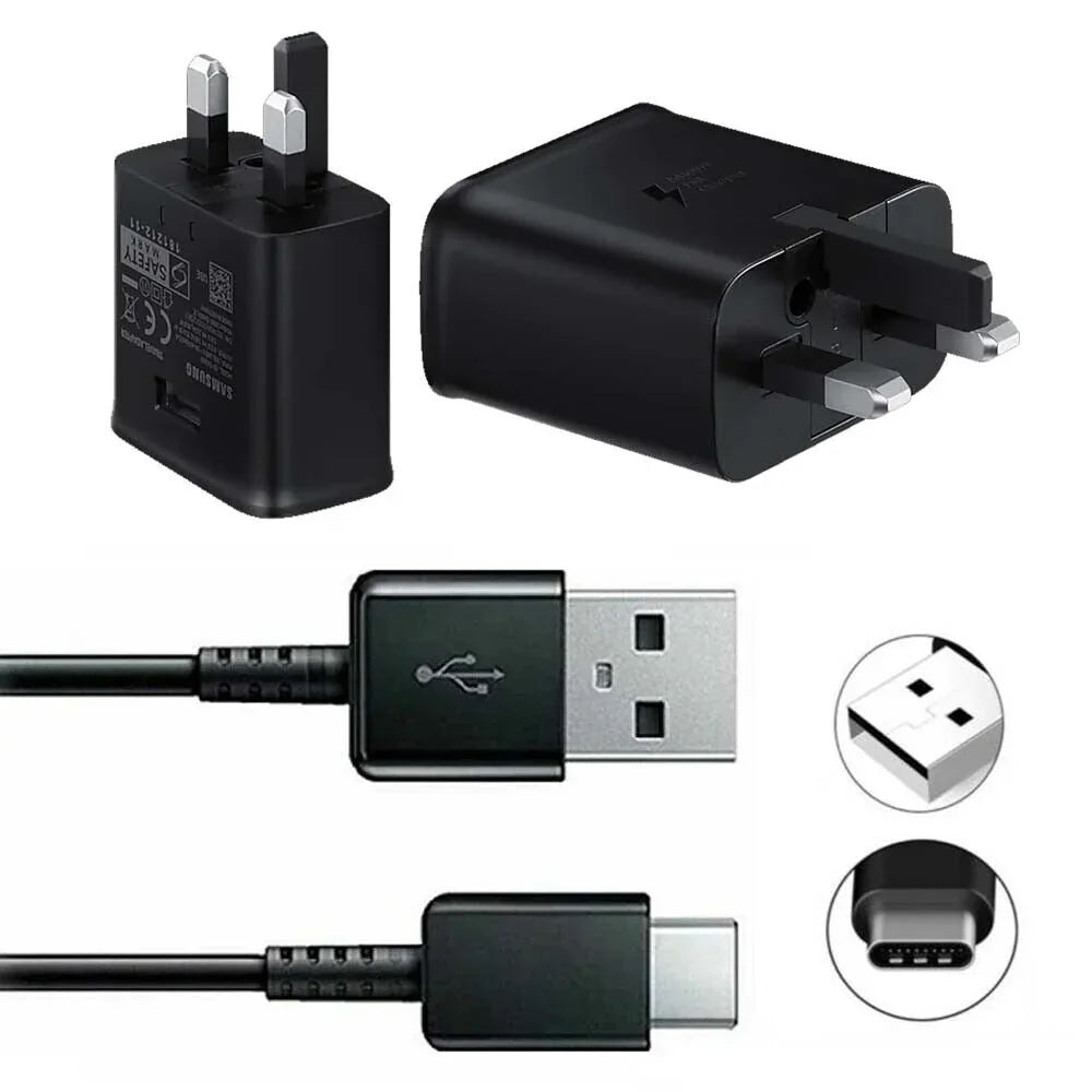 Official Samsung 15w Type-C Fast Charger (Please Select: Power Adapter ,With Usb To Usb C Cable, Cable Only)
