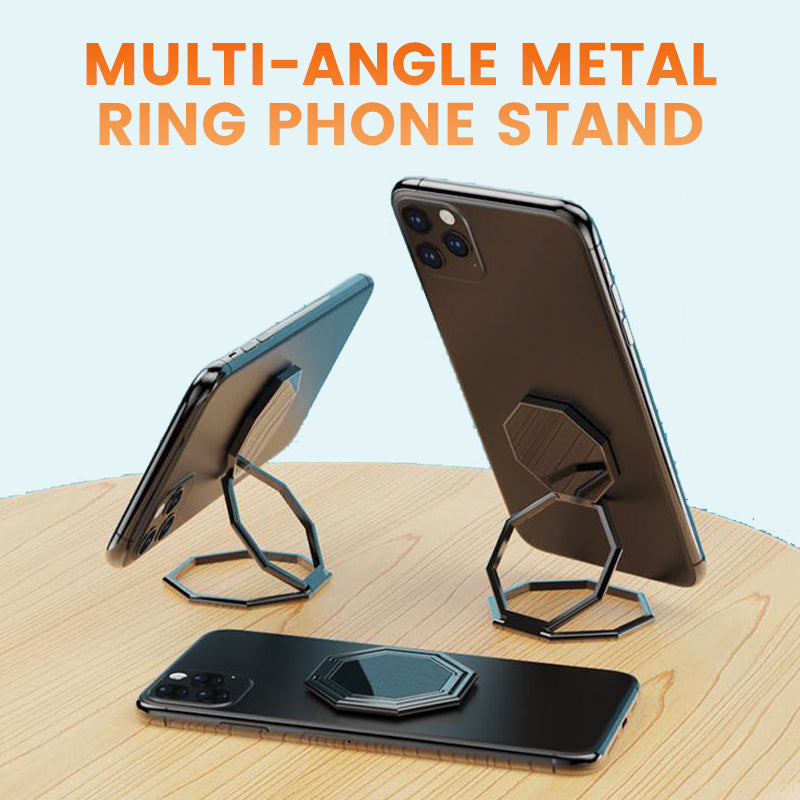 Ultra-Thin Multi-Angle Metal Ring Phone Stand
